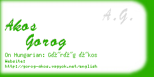 akos gorog business card